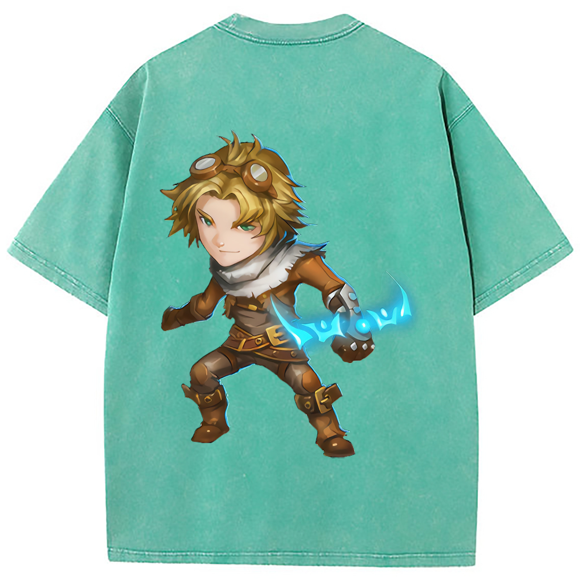 （画像用） リーグ・オブ・レジェンド League of Legends LOL 綿100% ヴィンテージ風 半袖Tシャツ（背面プリント）